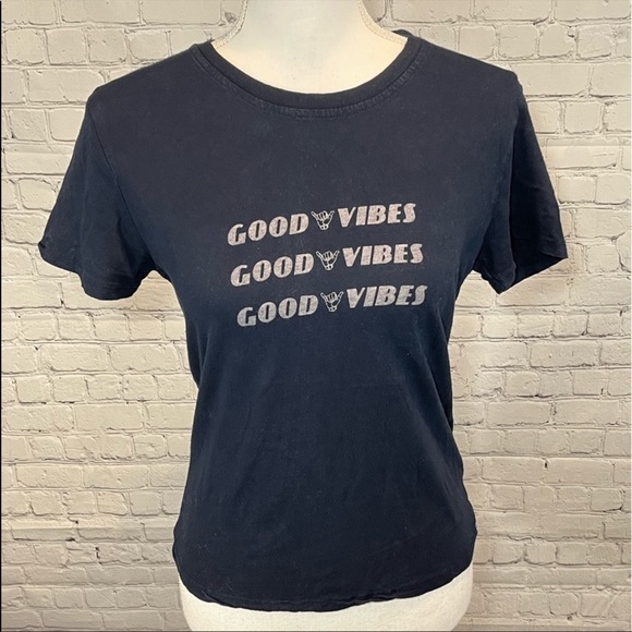 BRANDY MELVILLE Good Vibes T-shirt - Picture 1 of 2